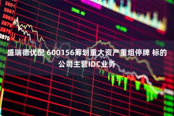 盛瑞德优配 600156筹划重大资产重组停牌 标的公司主营IDC业务