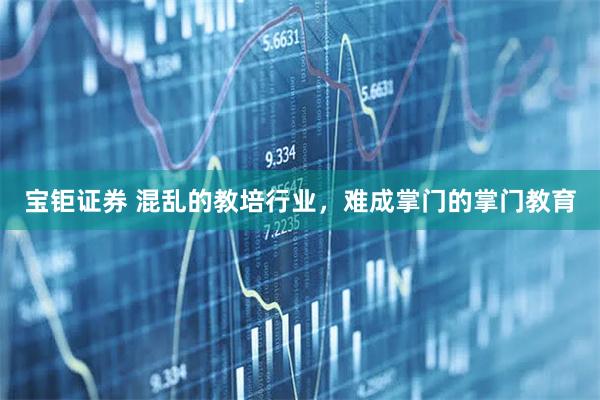 宝钜证券 混乱的教培行业，难成掌门的掌门教育