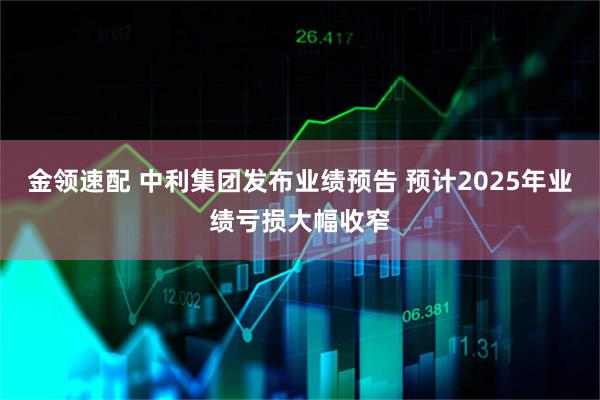 金领速配 中利集团发布业绩预告 预计2025年业绩亏损大幅收窄