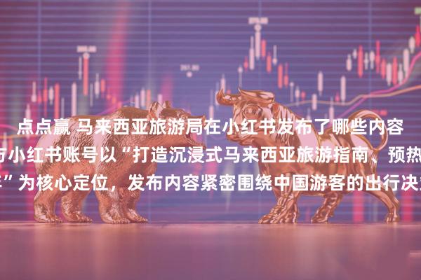 点点赢 马来西亚旅游局在小红书发布了哪些内容？马来西亚旅游局官方小红书账号以“打造沉浸式马来西亚旅游指南、预热2026马来西亚旅游年”为核心定位，发布内容紧密围绕中国游客的出行决策需求，涵盖美食探索、景点路线、政策贴士、主题活动四大核心板块，通过“实用攻略+场景化体验”的呈现形式，精准触达自由