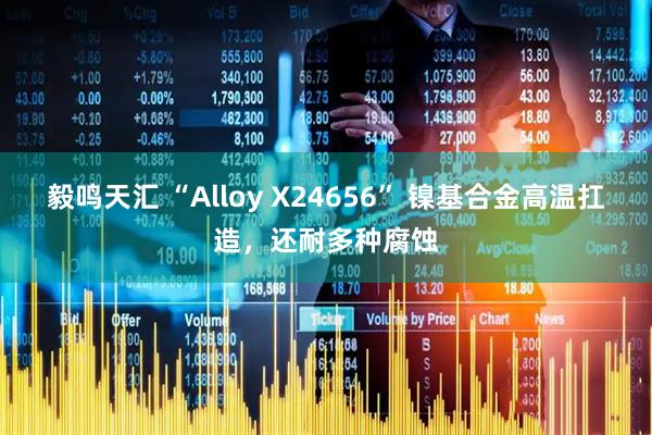 毅鸣天汇 “Alloy X24656” 镍基合金高温扛造，还耐多种腐蚀